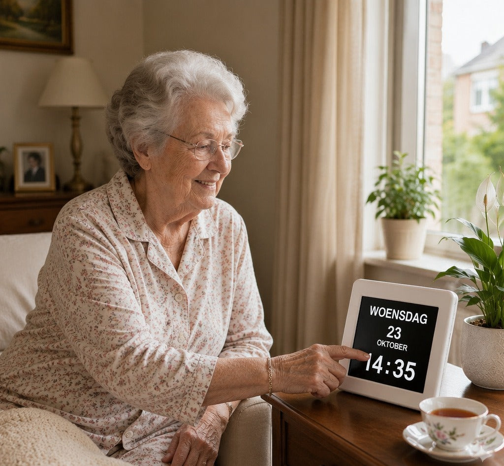 Kalenderklok met medicijnalarm (7 inch) — SeniorSlim