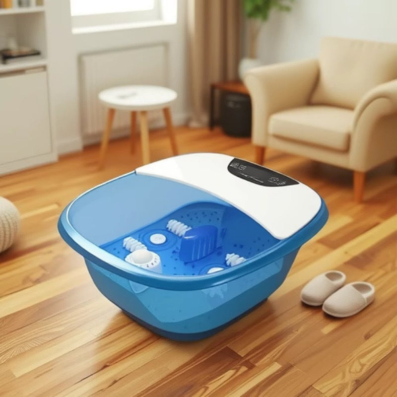 Voetmassagebad met verwarming en bubbelfunctie