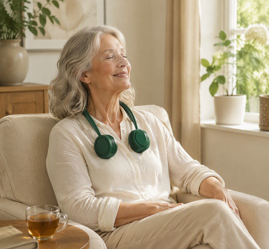 Bladloze nekventilator — warme huisstijl ad-creative (rotatie)